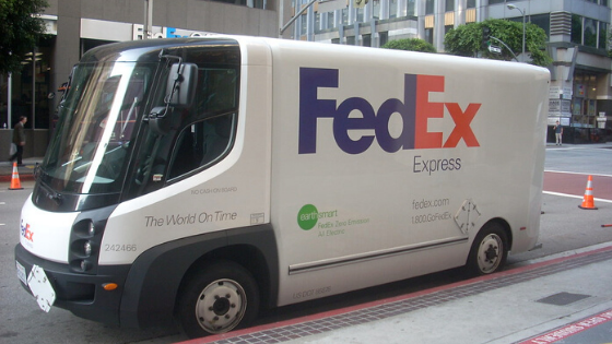 FedEx electric delivery vehicle